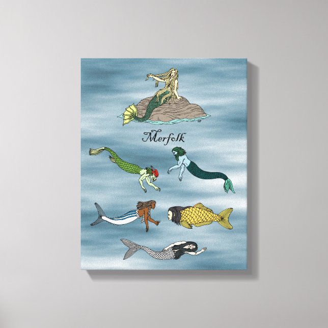 Lienzo Merfolk (Anverso)