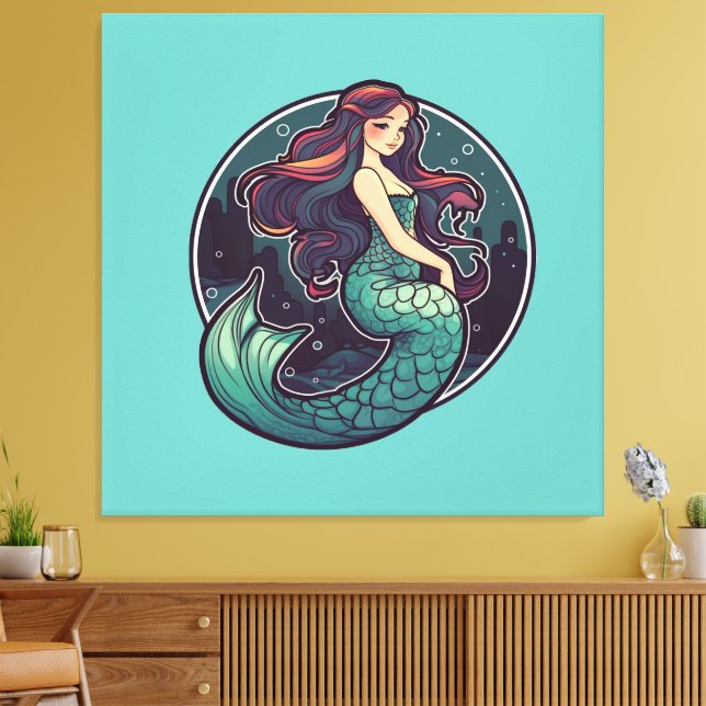 Lienzo MERMAID #1 Magnet (Insitu (Sala de estar))