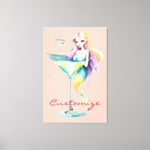 Lienzo Mermaid Martini Chica Thunder_Cove