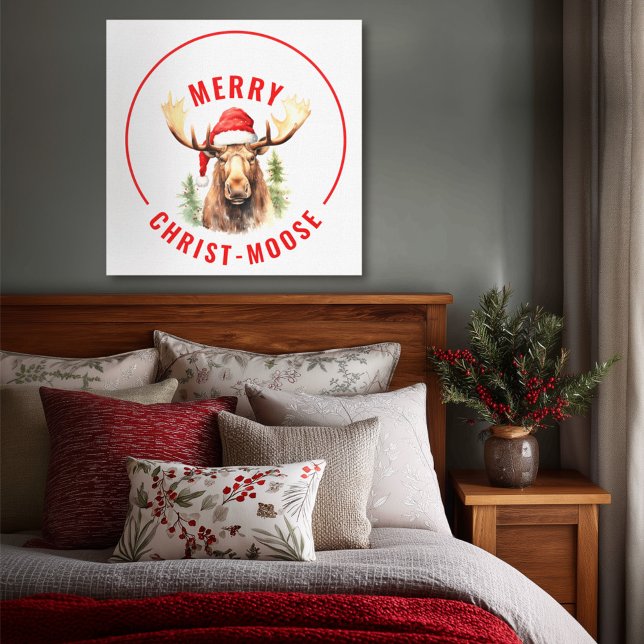 Lienzo Merry Christ-moose Funny Christmas Moose (Subido por el creador)