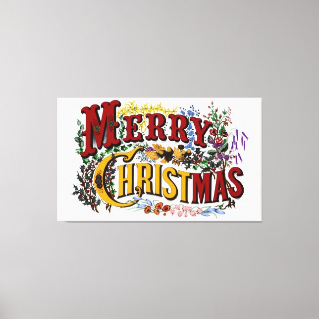 Lienzo Merry Christmas Large Canvas Print - Customize (Anverso)