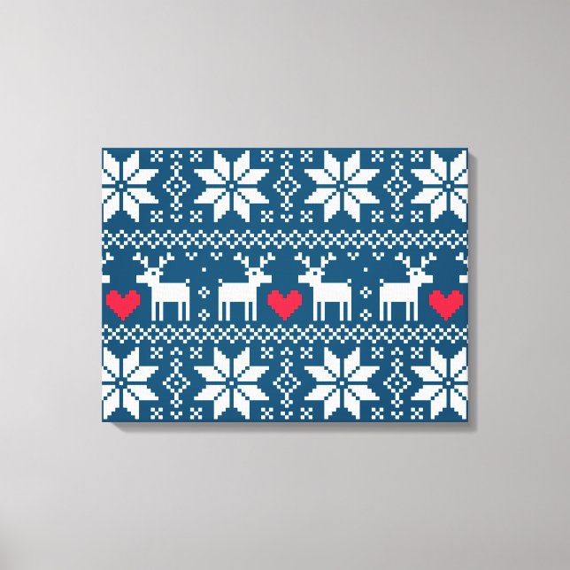 Lienzo Merry Christmas pattern 2 (Anverso)