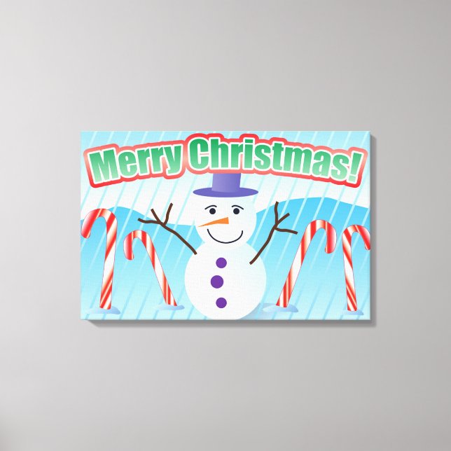 LIENZO MERRY CHRISTMAS SNOWMAN (Anverso)