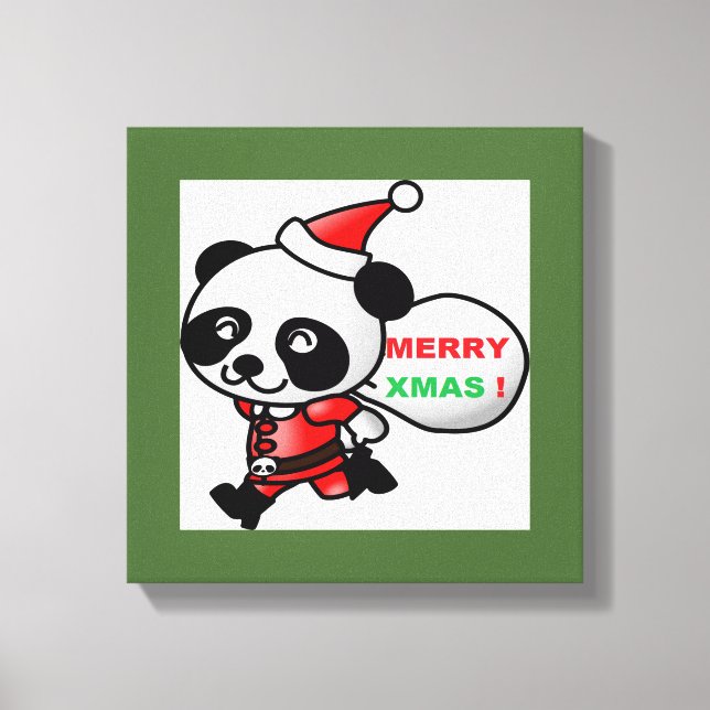 LIENZO "MERRY XMAS" PANDA OSAR SANTA (Anverso)