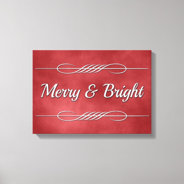 Lienzo Merry y Bright (Anverso)