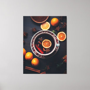 Lienzo Merry y Mulled Bebida navideña acogedora