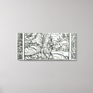 Lienzo Mes de enero de un calendario de los pastores