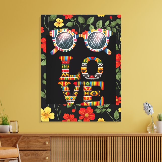 Lienzo Mes de historia negra envolviendo papel vibrante f (Insitu (Sala de estar))