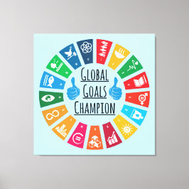 Lienzo Metas de sostenibilidad campeones regalo Inspirado
