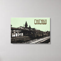 Metro de la Sepia con acuarela de Chicago L 1950