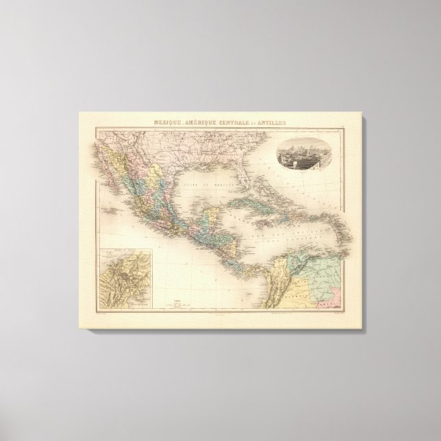 Lienzo México, América Central y el Caribe (Anverso)