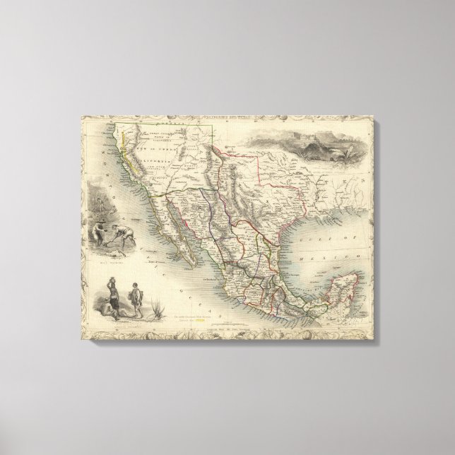 Lienzo México, California y Texas (Anverso)