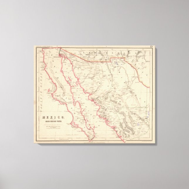 Lienzo México, Estados del Noroeste (Anverso)