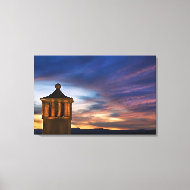 Lienzo México, San Miguel de Allende. Puesta de sol sobre (Anverso)