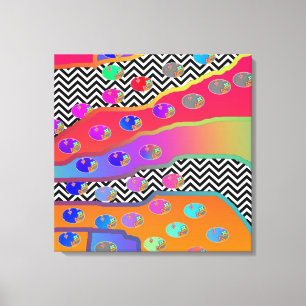 LIENZO MEZCLA ABSTRACTA FLOR ROJA PEQUEÑA