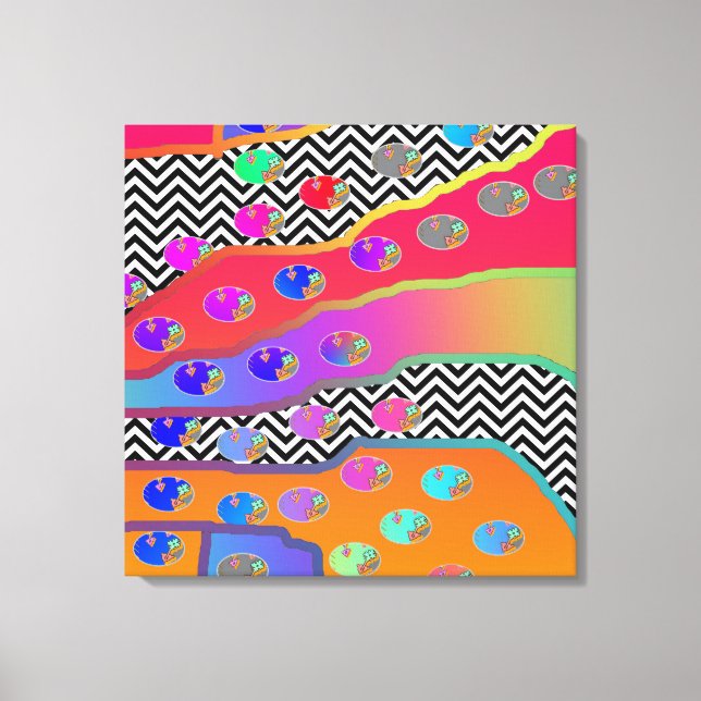 LIENZO MEZCLA ABSTRACTA FLOR ROJA PEQUEÑA (Anverso)