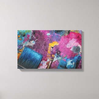 Lienzo Mezcla acrílica con pintura al óleo