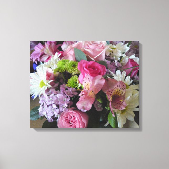 Lienzo Mezcla de flores (Anverso)
