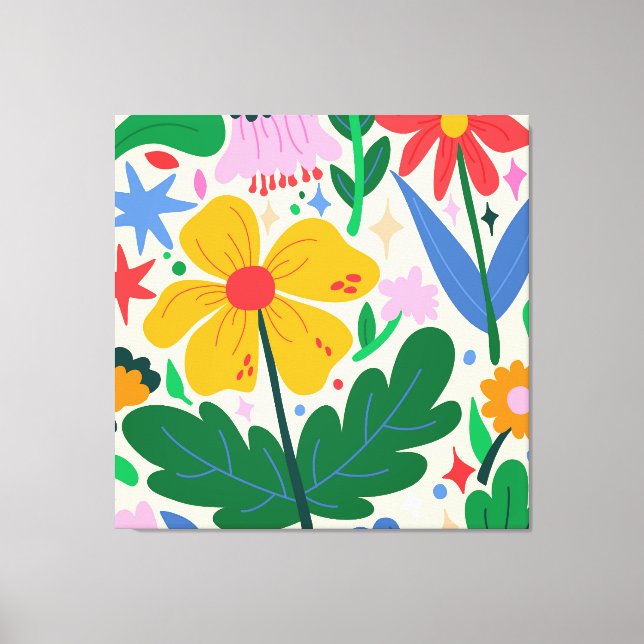 Lienzo Mezcla de flores (Anverso)