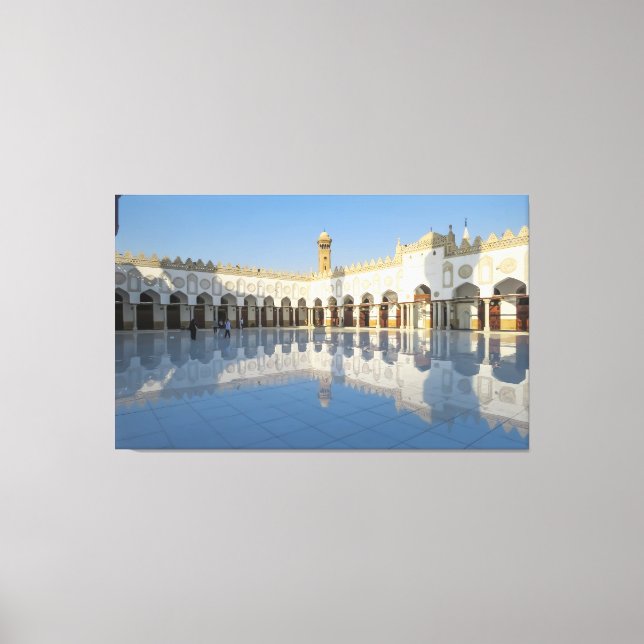 Lienzo Mezquita Al-Azhar Mezquita Islámica El Cairo Egipt (Anverso)