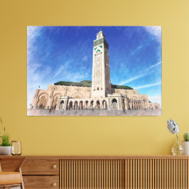 Lienzo Mezquita de Casablanca de Marruecos Hassan 2 Islám