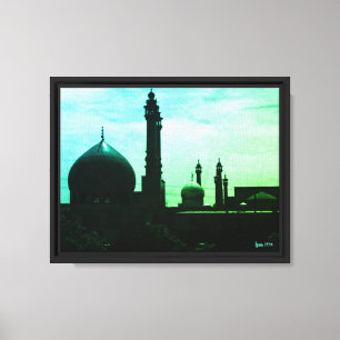 Lienzo Mezquita de Fatima Vintage Irán Qom