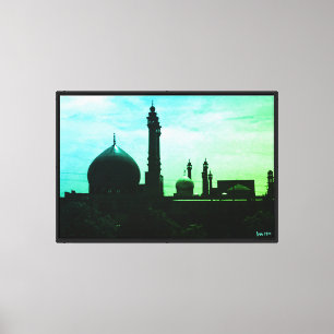 Lienzo Mezquita de Fatima Vintage Irán Qom