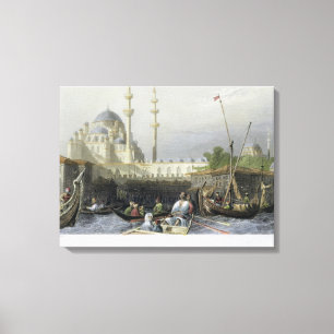 Lienzo Mezquita de la Valida de Sultana desde el puerto, 