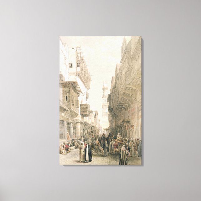 Lienzo Mezquita El Mooristán, El Cairo, de "Egipto y Nubi (Anverso)