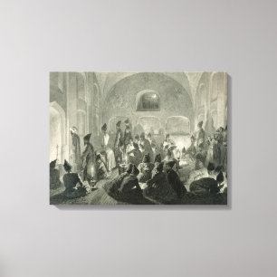 Lienzo Mezquita persa en Ereván, Armenia, una noche duran