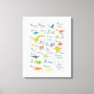 Lienzo Mi alfabeto dinosaurio