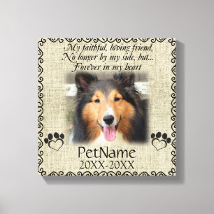 Lienzo Mi amigo Mascota Personalizado Burlap