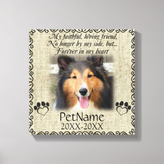 Lienzo Mi amigo Mascota Personalizado Burlap
