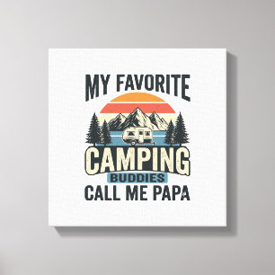 Lienzo Mi Camiseta Favorita De Camping Me Llama Papa_1