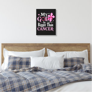 Lienzo Mi Dios es Más Grande Que el Cáncer de Mama