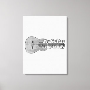 Lienzo Mi guitarra es mi terapia.