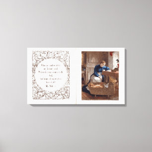 Lienzo Mi madre, un poema de Ann Taylor