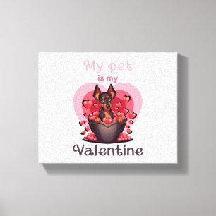 Lienzo Mi mascota es mi Valentine, no 25 camisetas clásic