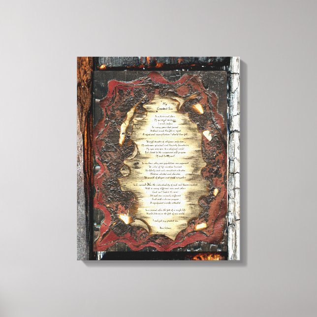 Lienzo Mi mayor pecado (Anverso)