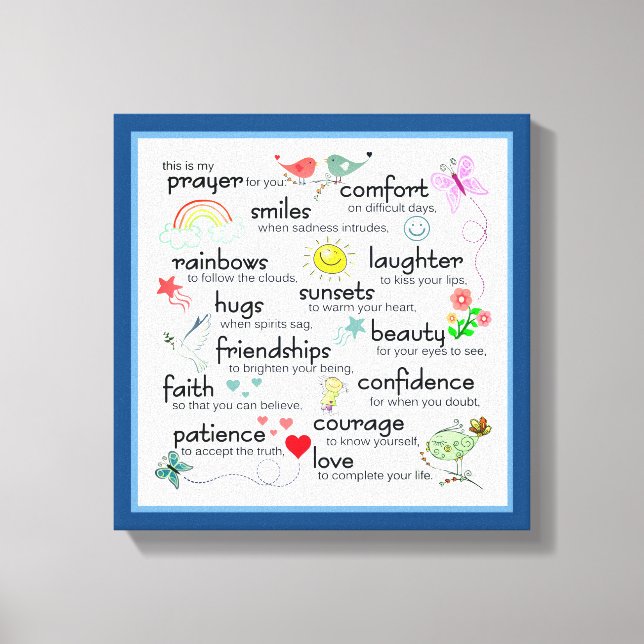 Lienzo Mi Oración Por Ti Bendiciones (Anverso)