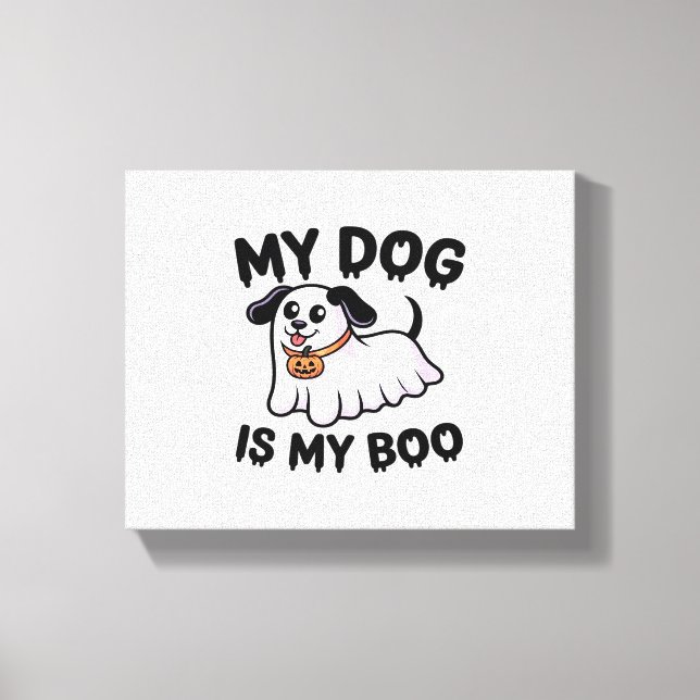 Lienzo Mi Perro Es Mi Camisa De Boo - Gracioso Regalo De  (Anverso)