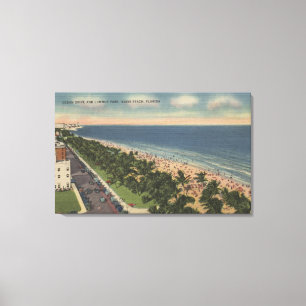 Lienzo Miami, FL - impulsión del océano y parque de