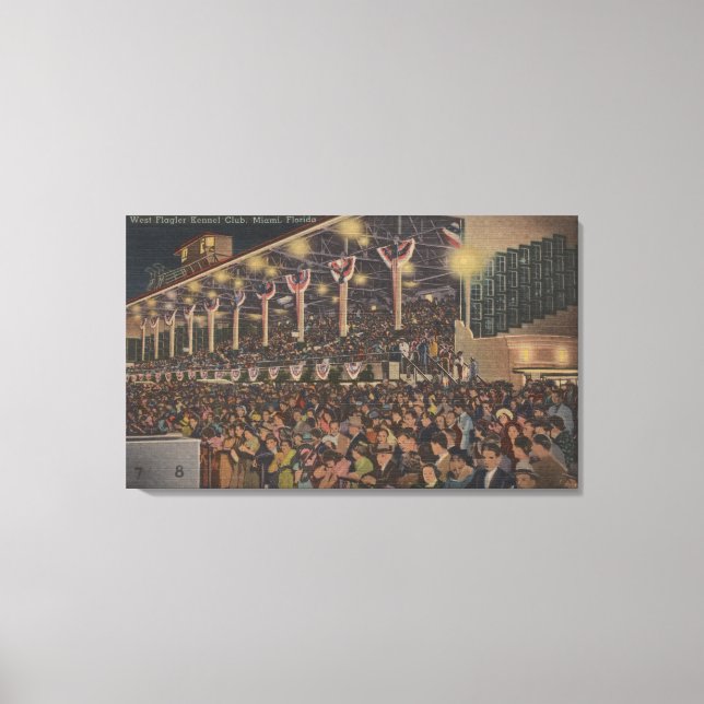 Lienzo Miami, FL - West Flagler Kennel Club, perro (Anverso)