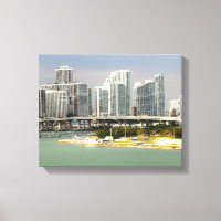 Miami Florida, Skyline, edificios de altura, Puent