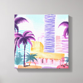 Lienzo Miami Pastels | Pintura Acuarela Desordenada