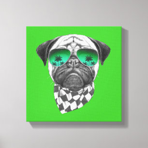 Lienzo Miami Pug