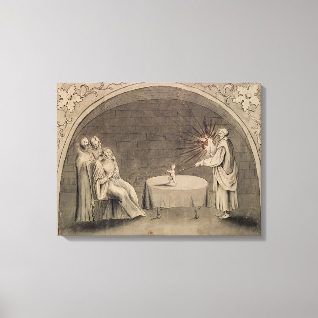 Lienzo Michel de Nostradame y Catherine (Anverso)