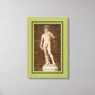 LIENZO MICHELANGELO DAVID CON FIG LEAF