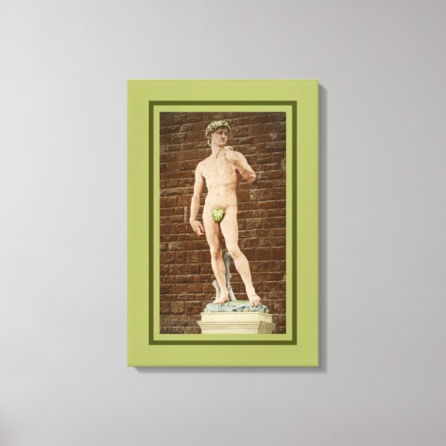 LIENZO MICHELANGELO DAVID CON FIG LEAF (Anverso)