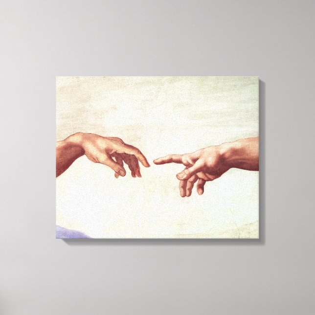 Lienzo Michelangelo Hands (Anverso)